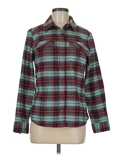 Pre-owned L.l.bean Long Sleeve Blouse In Teal