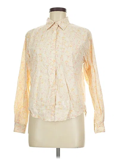 Pre-owned L.l.bean Long Sleeve Blouse In Yellow