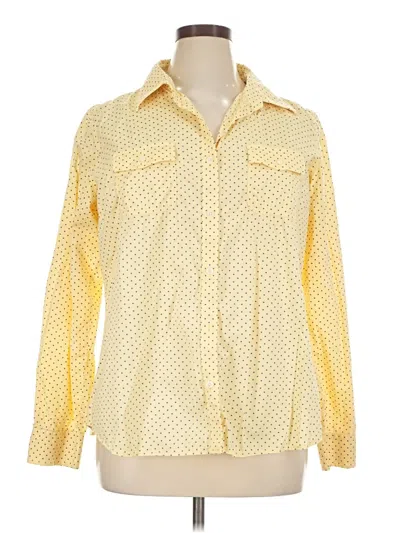 Pre-owned L.l.bean Long Sleeve Blouse In Yellow