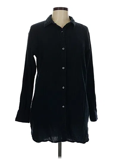 Pre-owned L.l.bean Long Sleeve Button Down Shirt In Black