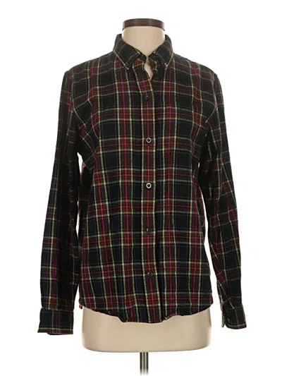 Pre-owned L.l.bean Long Sleeve Button Down Shirt In Black