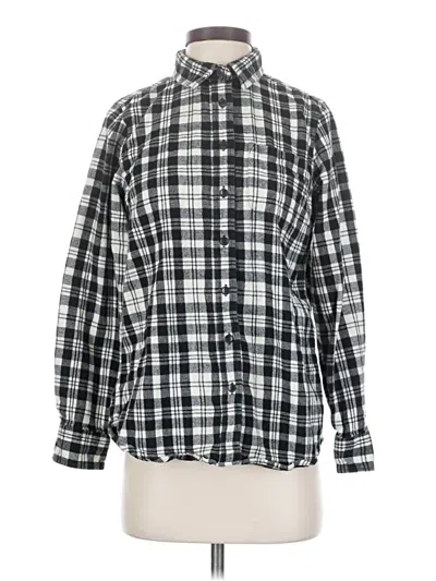 Pre-owned L.l.bean Long Sleeve Button Down Shirt In Black