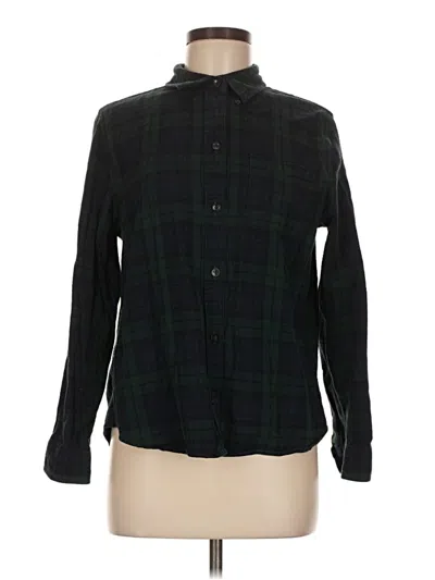 Pre-owned L.l.bean Long Sleeve Button Down Shirt In Black
