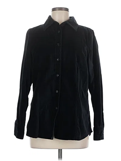 Pre-owned L.l.bean Long Sleeve Button Down Shirt In Black