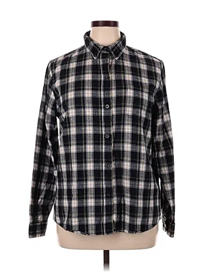 Pre-owned L.l.bean Long Sleeve Button Down Shirt In Black