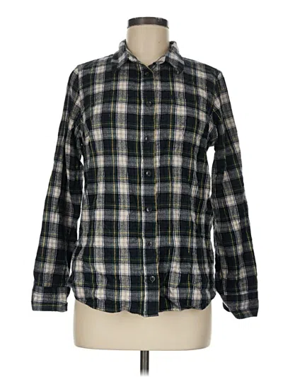 Pre-owned L.l.bean Long Sleeve Button Down Shirt In Black