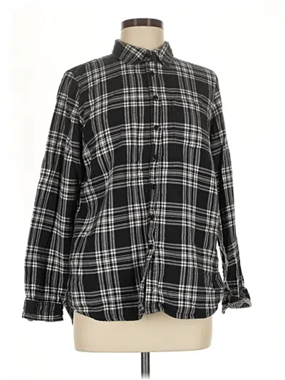 Pre-owned L.l.bean Long Sleeve Button Down Shirt In Black