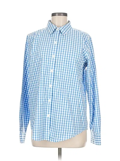 Pre-owned L.l.bean Long Sleeve Button Down Shirt In Blue