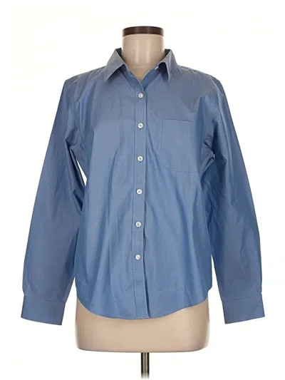 Pre-owned L.l.bean Long Sleeve Button Down Shirt In Blue