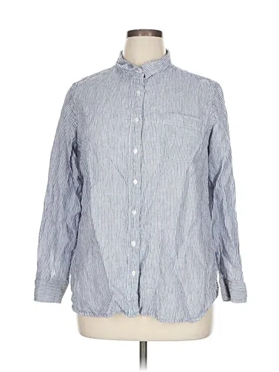 Pre-owned L.l.bean Long Sleeve Button Down Shirt In Blue