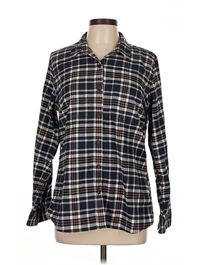 Pre-owned L.l.bean Long Sleeve Button Down Shirt In Blue