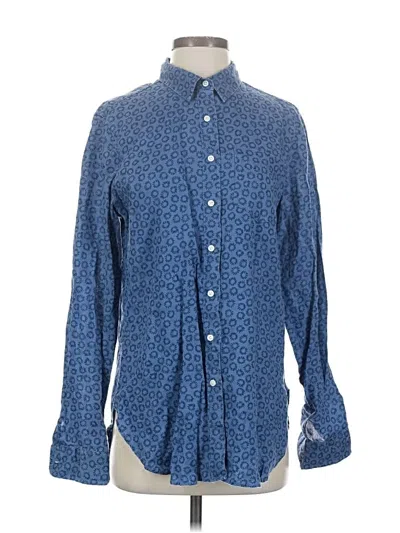 Pre-owned L.l.bean Long Sleeve Button Down Shirt In Blue