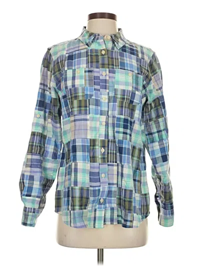 Pre-owned L.l.bean Long Sleeve Button Down Shirt In Blue
