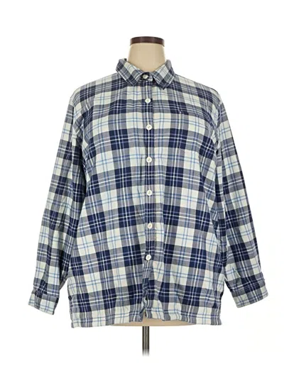 Pre-owned L.l.bean Long Sleeve Button Down Shirt In Blue