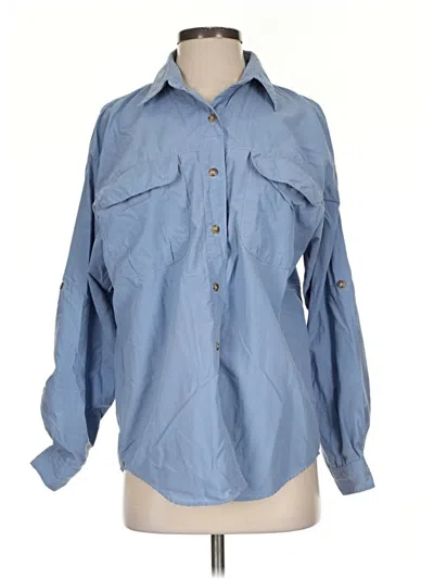 Pre-owned L.l.bean Long Sleeve Button Down Shirt In Blue