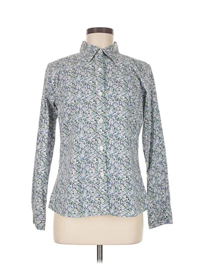 Pre-owned L.l.bean Long Sleeve Button Down Shirt In Blue