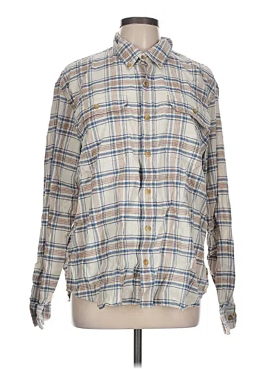 Pre-owned L.l.bean Long Sleeve Button Down Shirt In Blue