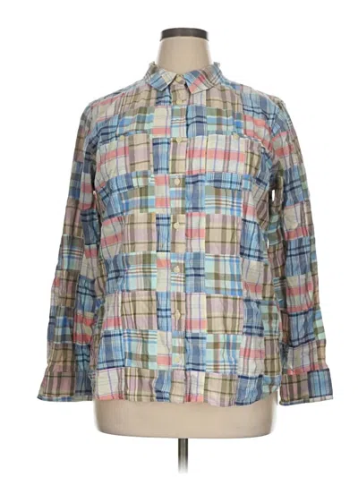 Pre-owned L.l.bean Long Sleeve Button Down Shirt In Blue