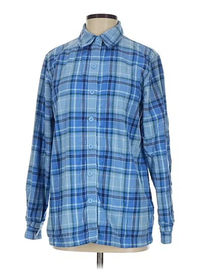 Pre-owned L.l.bean Long Sleeve Button Down Shirt In Blue
