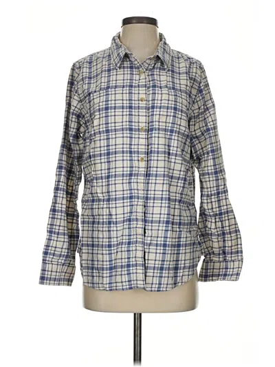 Pre-owned L.l.bean Long Sleeve Button Down Shirt In Blue