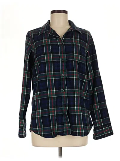 Pre-owned L.l.bean Long Sleeve Button Down Shirt In Blue