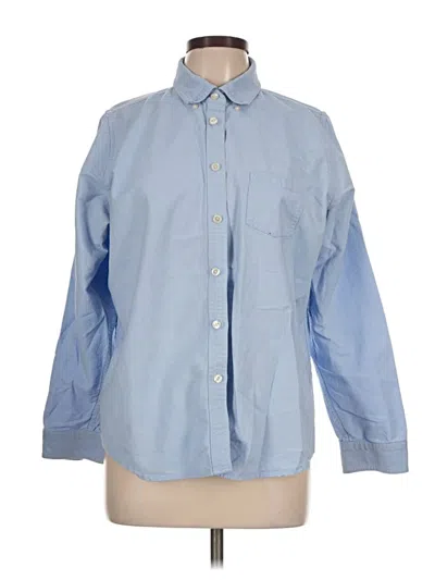 Pre-owned L.l.bean Long Sleeve Button Down Shirt In Blue