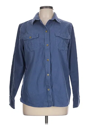 Pre-owned L.l.bean Long Sleeve Button Down Shirt In Blue