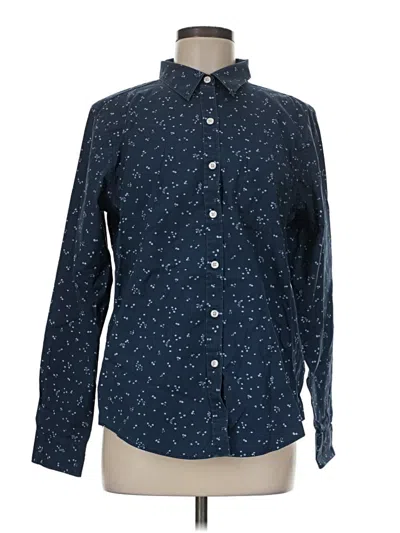 Pre-owned L.l.bean Long Sleeve Button Down Shirt In Blue