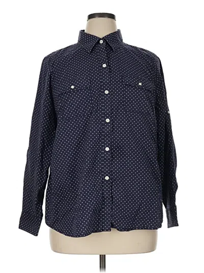 Pre-owned L.l.bean Long Sleeve Button Down Shirt In Blue