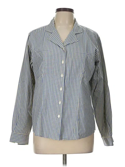 Pre-owned L.l.bean Long Sleeve Button Down Shirt In Blue