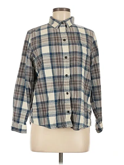 Pre-owned L.l.bean Long Sleeve Button Down Shirt In Blue