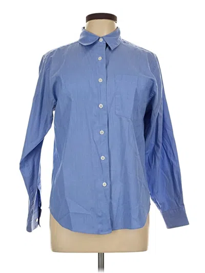 Pre-owned L.l.bean Long Sleeve Button Down Shirt In Blue