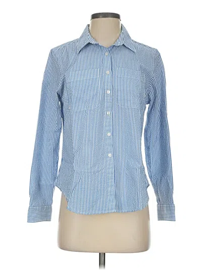Pre-owned L.l.bean Long Sleeve Button Down Shirt In Blue