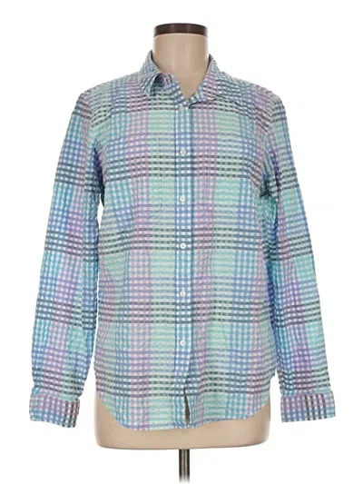 Pre-owned L.l.bean Long Sleeve Button Down Shirt In Blue