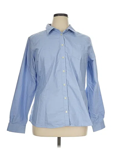 Pre-owned L.l.bean Long Sleeve Button Down Shirt In Blue