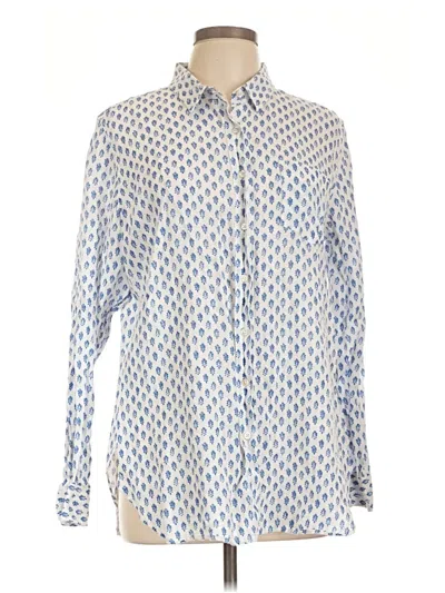 Pre-owned L.l.bean Long Sleeve Button Down Shirt In Blue