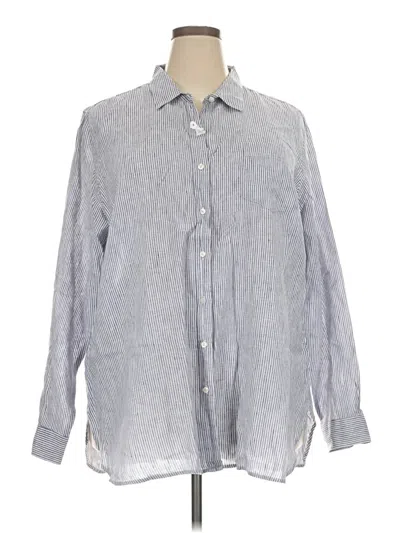 Pre-owned L.l.bean Long Sleeve Button Down Shirt In Blue