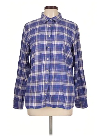 Pre-owned L.l.bean Long Sleeve Button Down Shirt In Blue