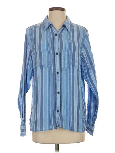 Pre-owned L.l.bean Long Sleeve Button Down Shirt In Blue