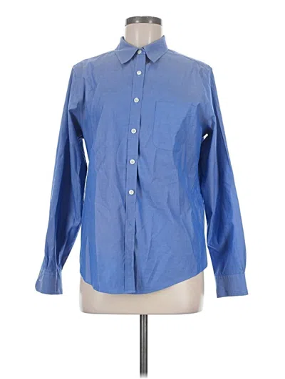 Pre-owned L.l.bean Long Sleeve Button Down Shirt In Blue
