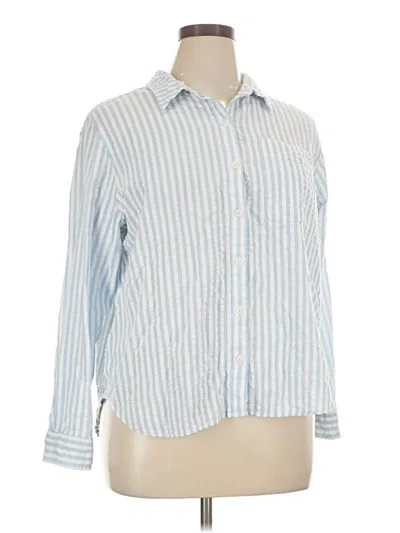 Pre-owned L.l.bean Long Sleeve Button Down Shirt In Blue