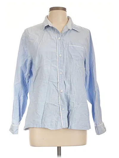 Pre-owned L.l.bean Long Sleeve Button Down Shirt In Blue