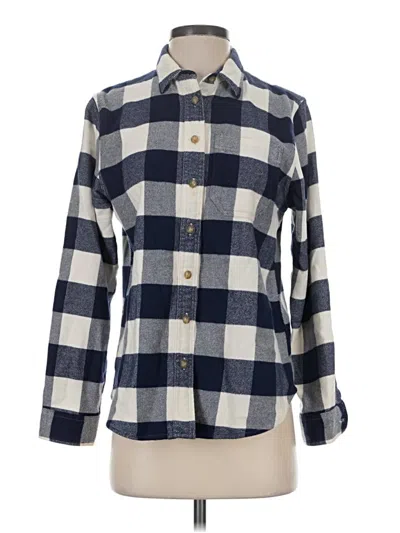 Pre-owned L.l.bean Long Sleeve Button Down Shirt In Blue