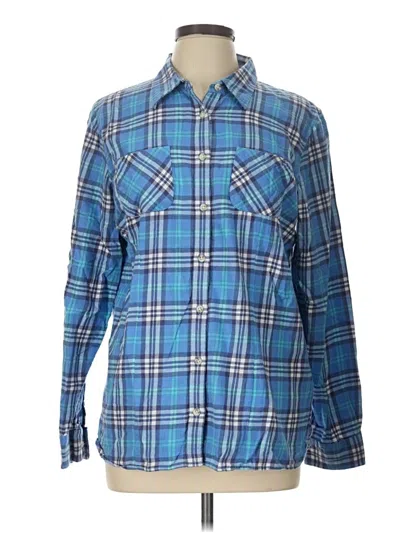 Pre-owned L.l.bean Long Sleeve Button Down Shirt In Blue
