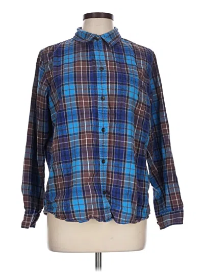 Pre-owned L.l.bean Long Sleeve Button Down Shirt In Blue