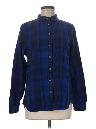 Pre-owned L.l.bean Long Sleeve Button Down Shirt In Blue