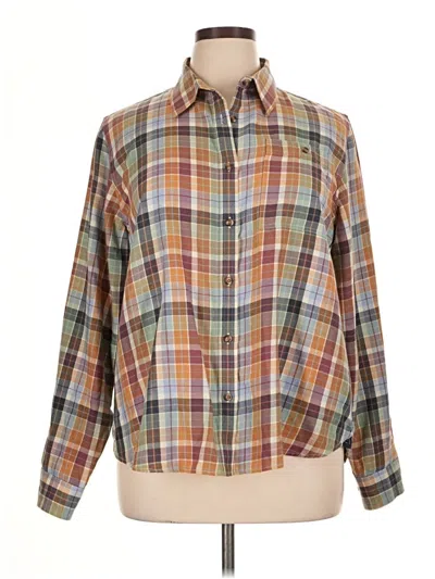 Pre-owned L.l.bean Long Sleeve Button Down Shirt In Brown