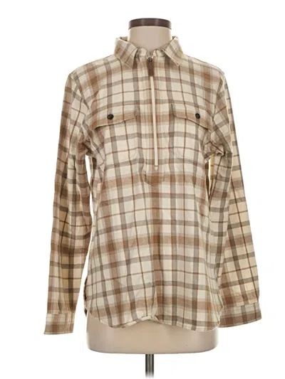 L.l.bean Long Sleeve Button Down Shirt In Brown