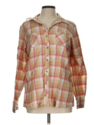 Pre-owned L.l.bean Long Sleeve Button Down Shirt In Brown