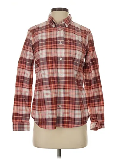 Pre-owned L.l.bean Long Sleeve Button Down Shirt In Brown
